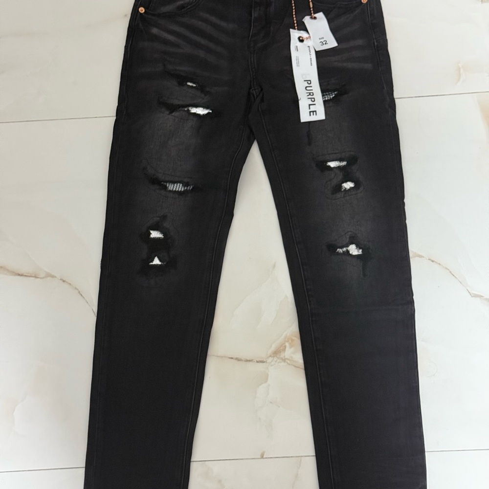 Distressed Black Jeans